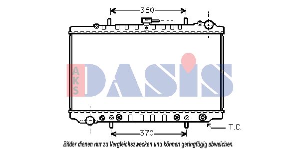 AKS DASIS Радиатор, охлаждение двигателя 070680N